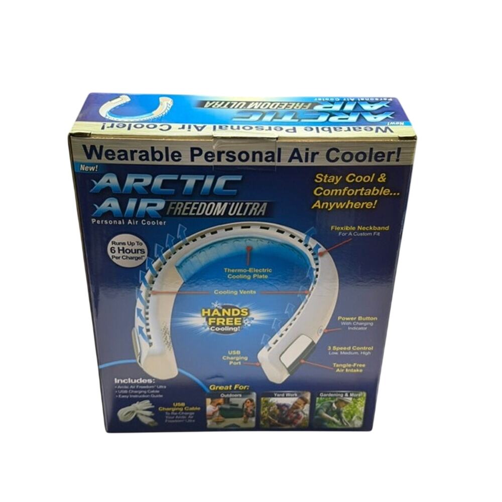 Arctic Air Freedom Ultra Wearable Personal Neck Fan Air Cooler Rechargeable